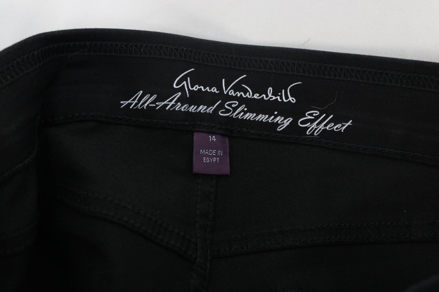Gloria Vanderbilt All Around Slimming Effect Pants, Black, Women’s 14