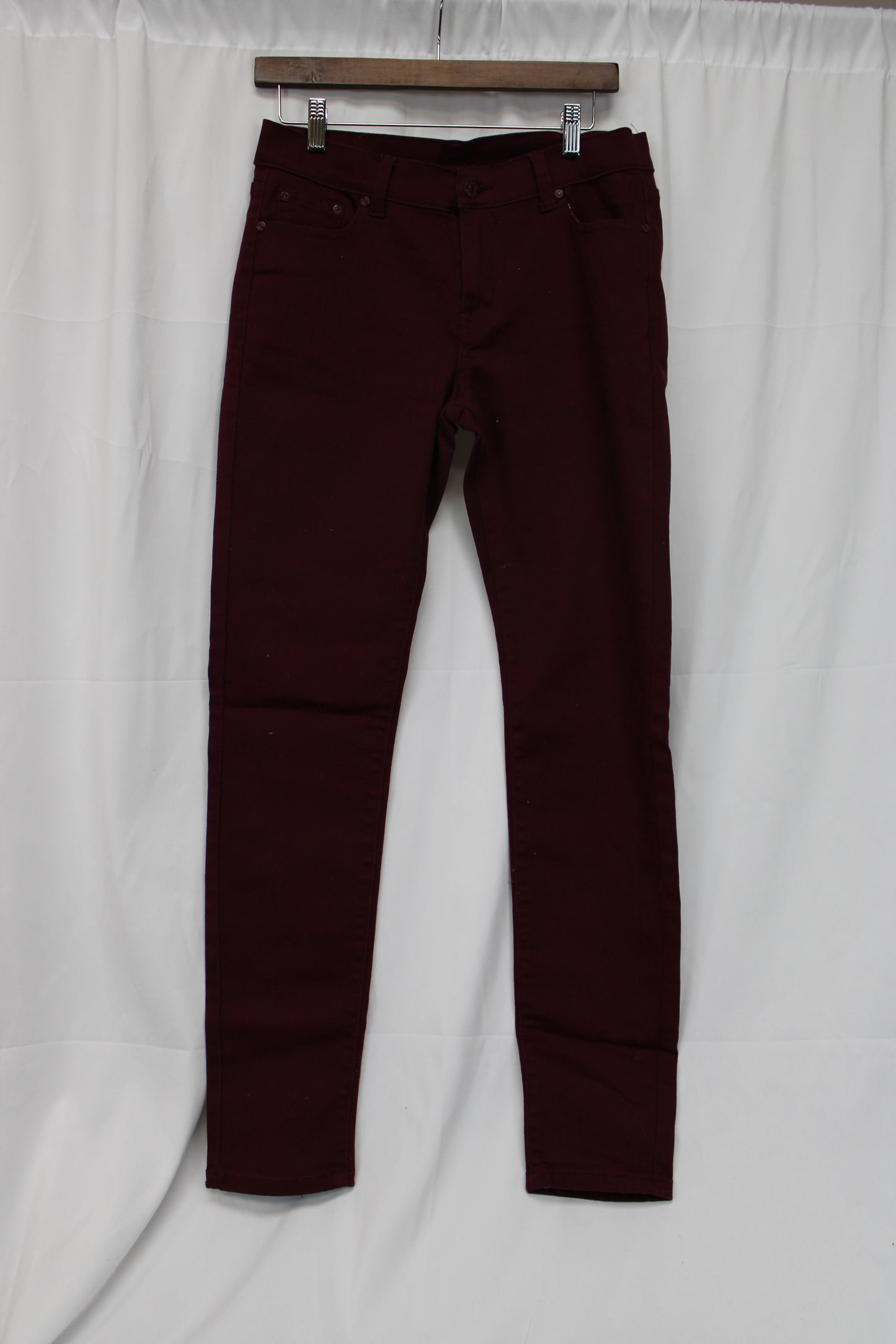 Ling’s Skinny Jeans, Maroon, Women’s 11/12