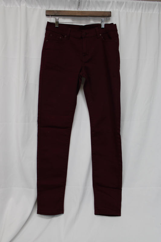 Ling’s Skinny Jeans, Maroon, Women’s 11/12