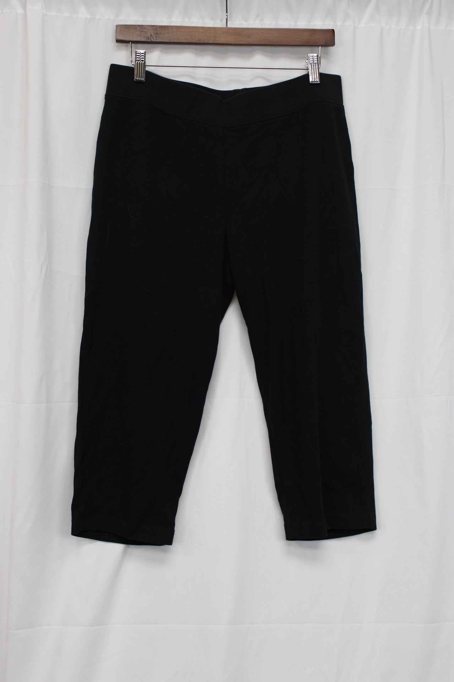 Chaps Capri Leggings, Black, Petite L