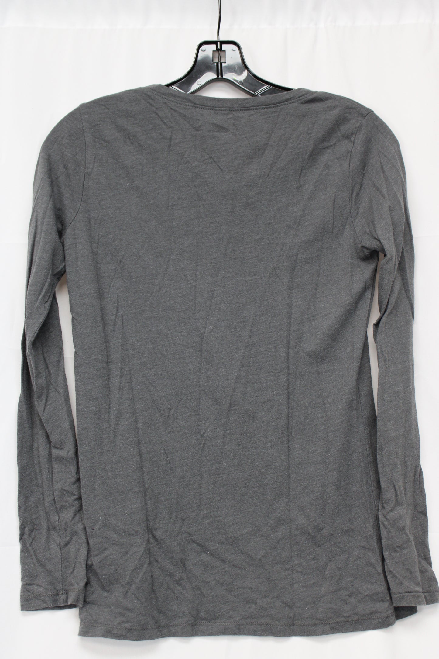 No Boundaries Long Sleeve T-Shirt, Gray, Women’s M