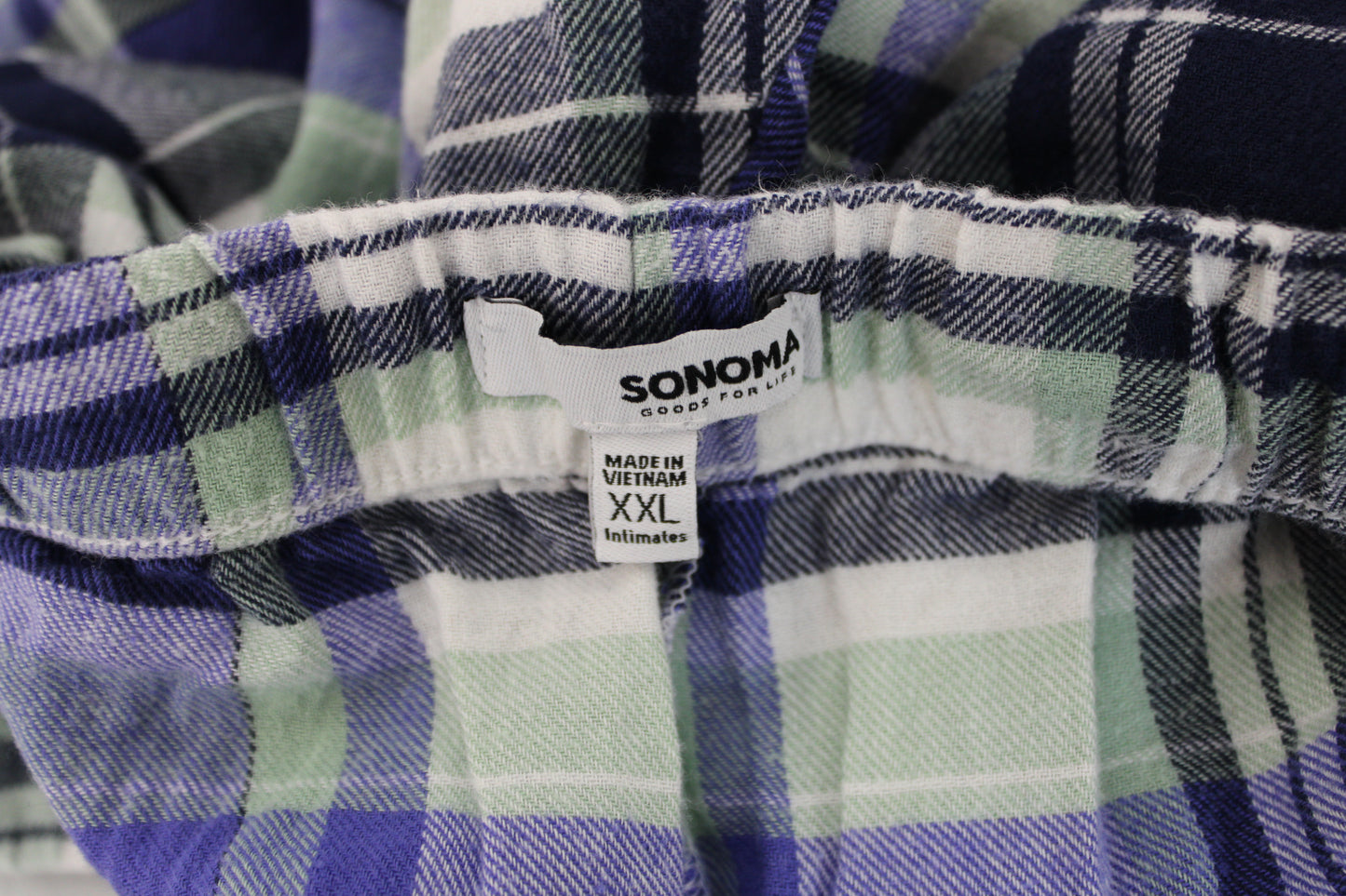 Sonoma Plaid Pajama Pants, Purple/Green, Women’s XXL