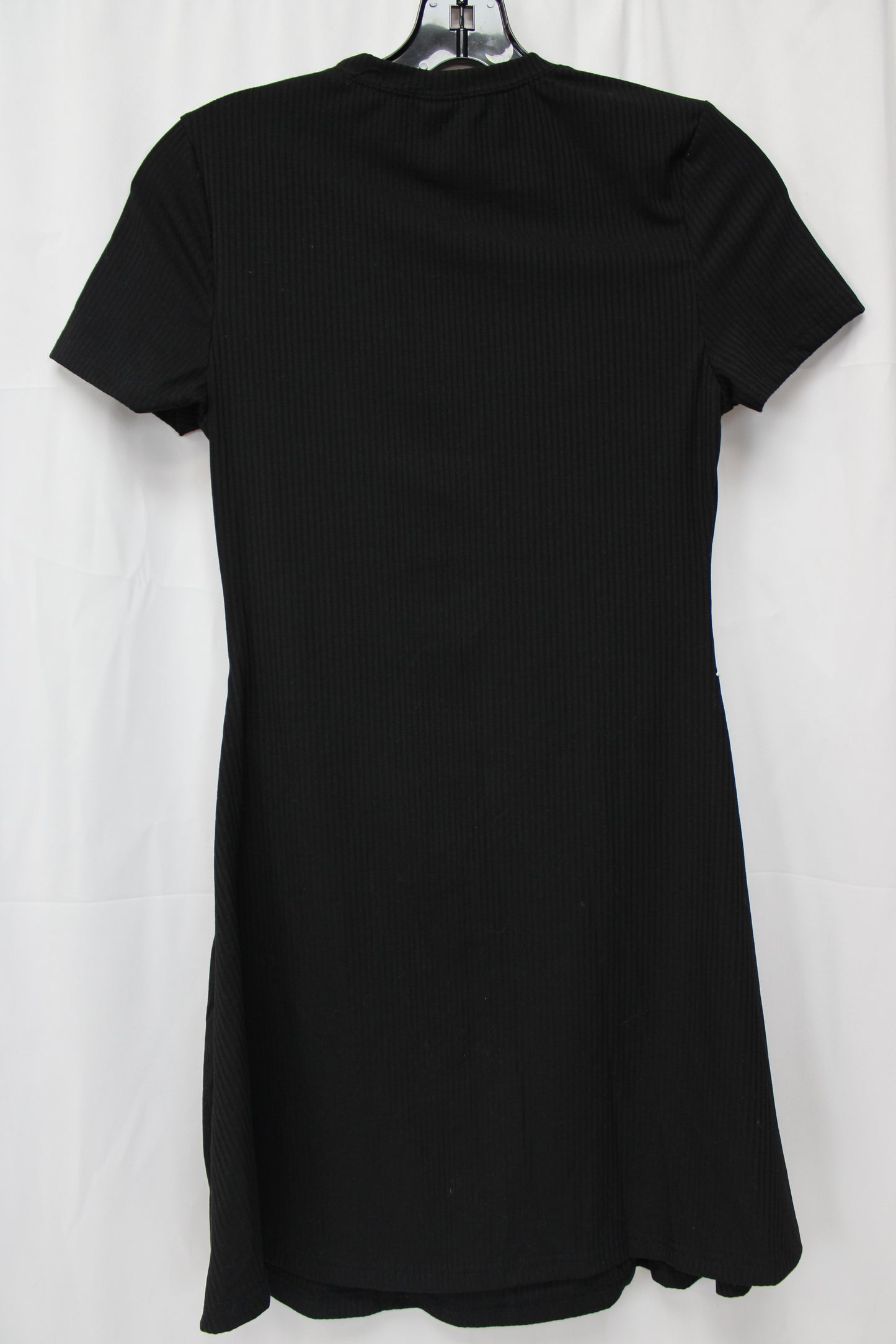 Women’s Short Sleeve Knit Dress, Black, XS