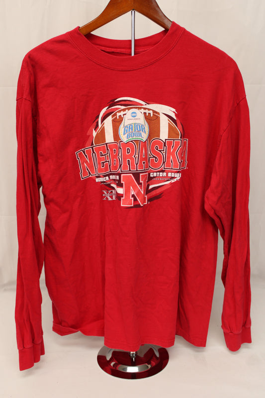 Nebraska Gator Bowl Long Sleeve Shirt, Red Mens XL
