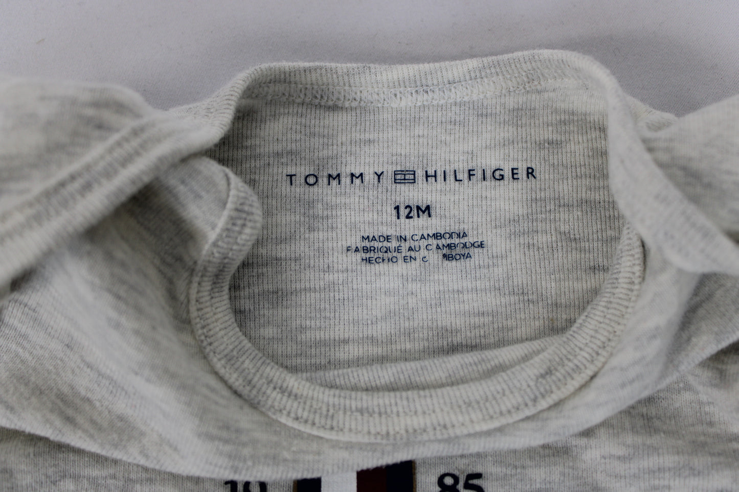 Tommy Hilfiger Onesie, Gray, 12M