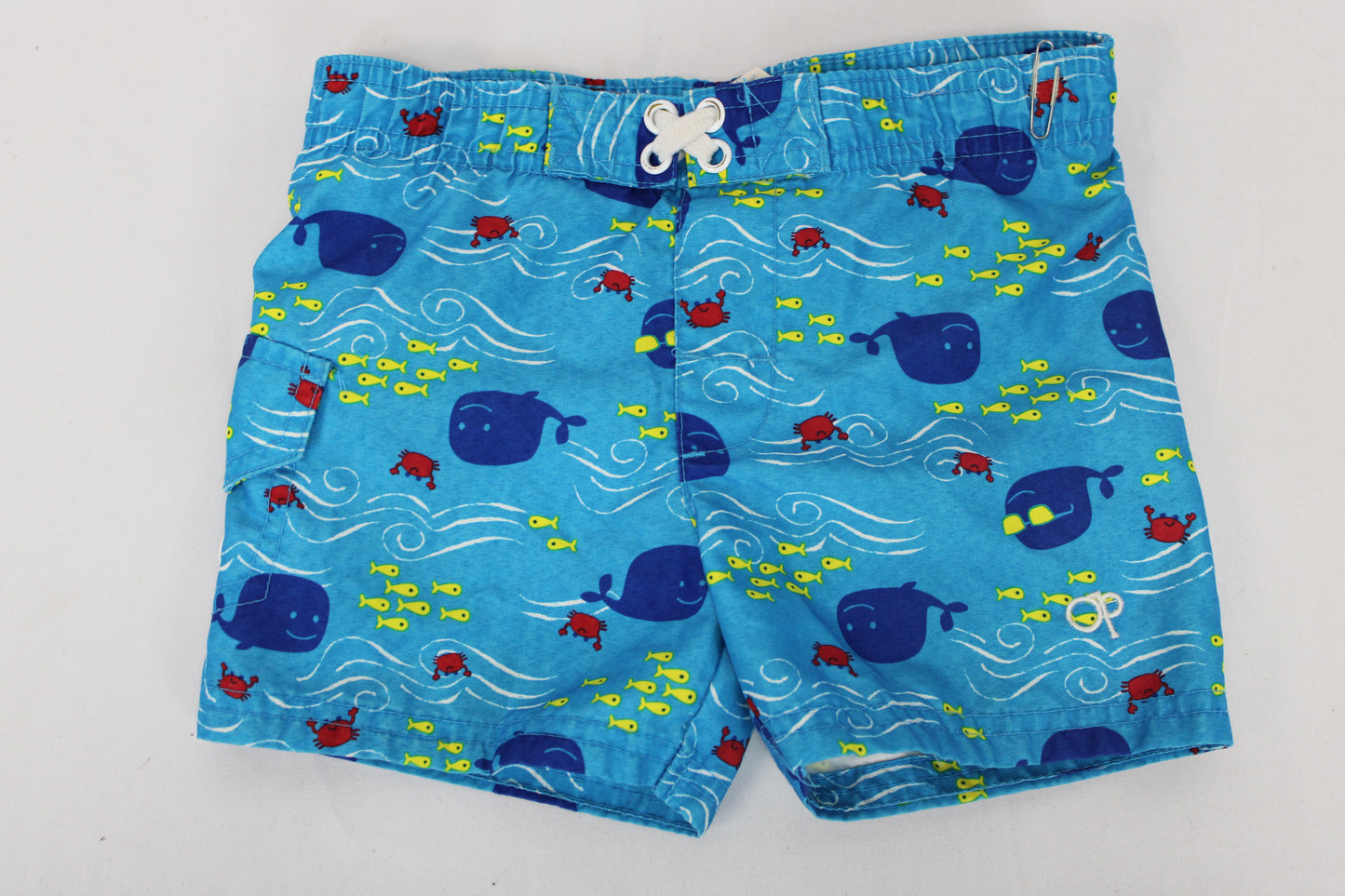 OP Ocean Themed Board Shorts, Blue, 12M