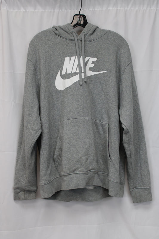 Nike Long Sleeve Hoodie, Gray, Men’s XL