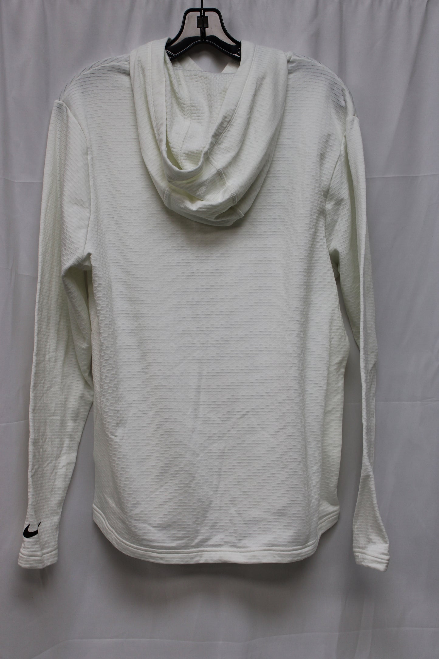 Nike Dri-Fit Long Sleeve Hoodie, White, Men’s M