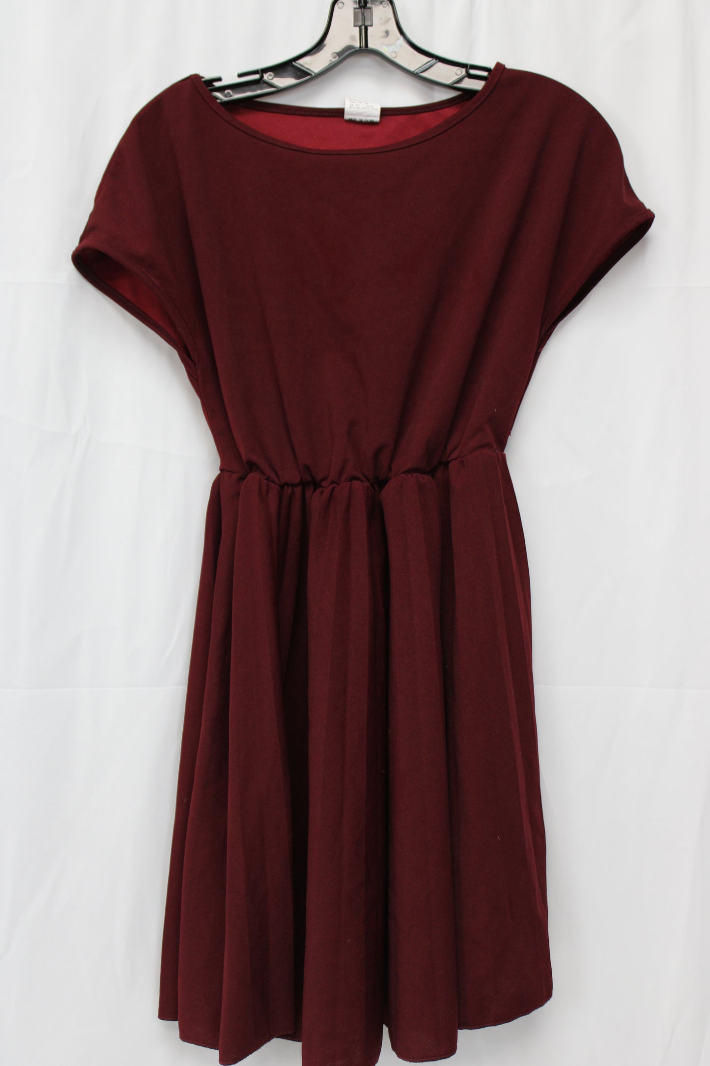 Women’s Short Sleeve Dress, Red, XS