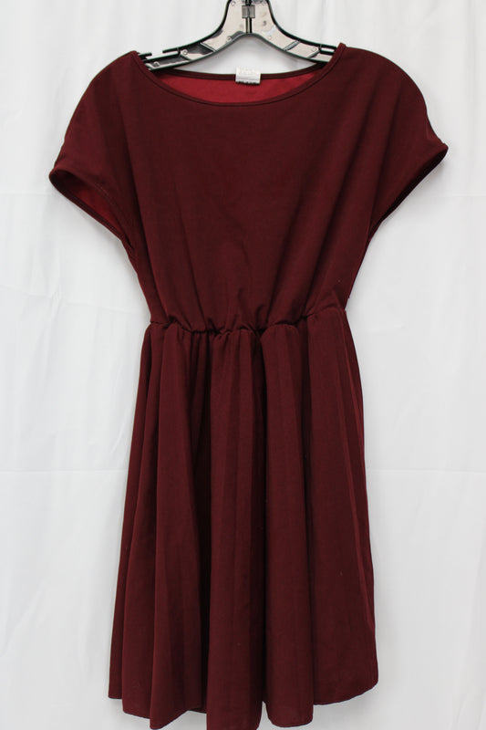 Women’s Short Sleeve Dress, Red, XS