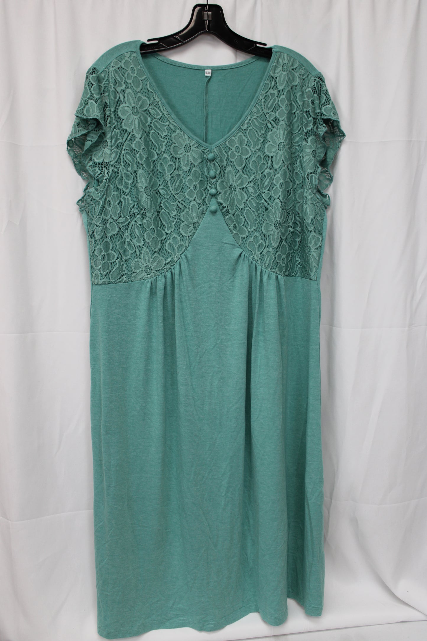 Women’s Short Sleeve Night Gown, Teal, Women’s XL