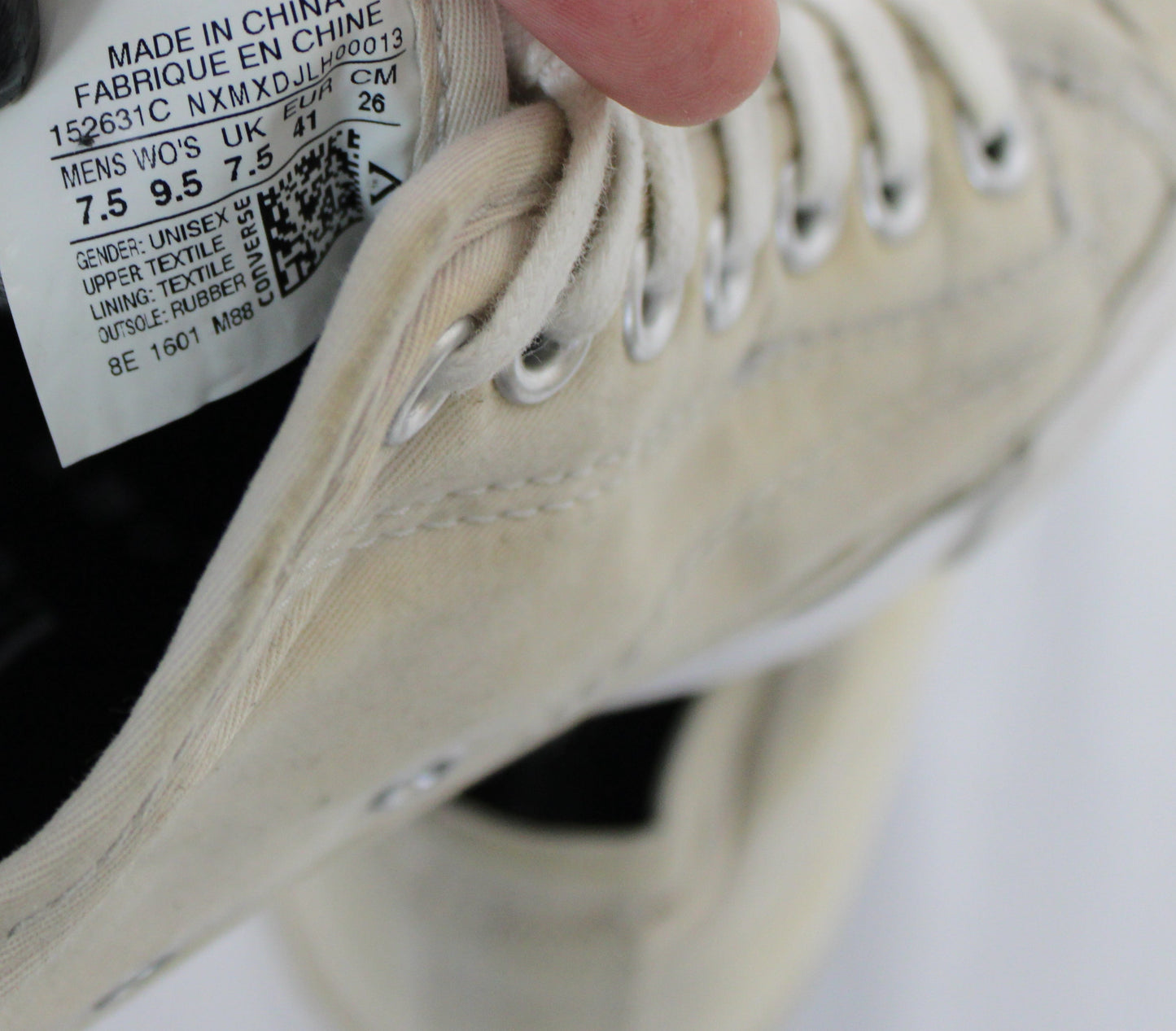 Converse Vintage Jack Purcell Shoes, Off-White, Women’s 7.5