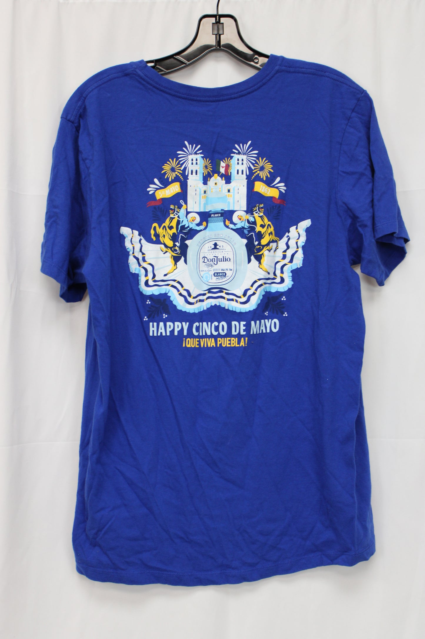 Don Julio Cinco De Mayo Short Sleeve Shirt, Blue, Men’s L