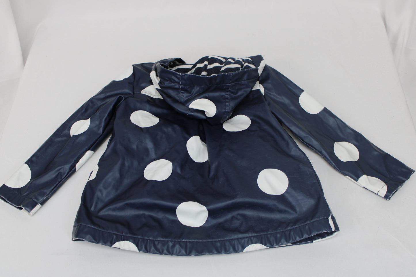 Joe Fresh Polka Dot Rain Jacket, Navy, Girls 4T