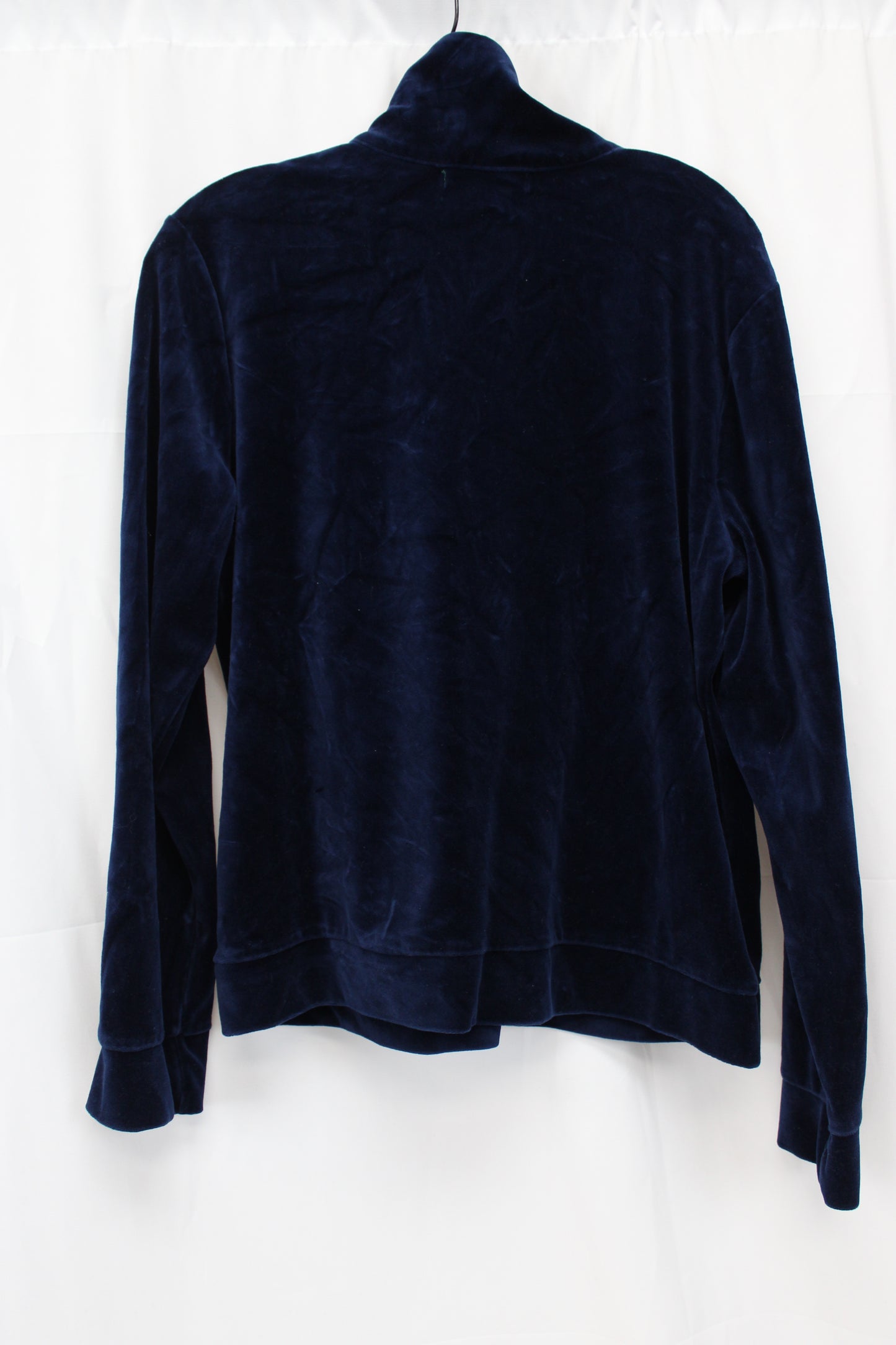 Ralph Lauren Velvet Zip Up Jacket, Blue, Women’s XL