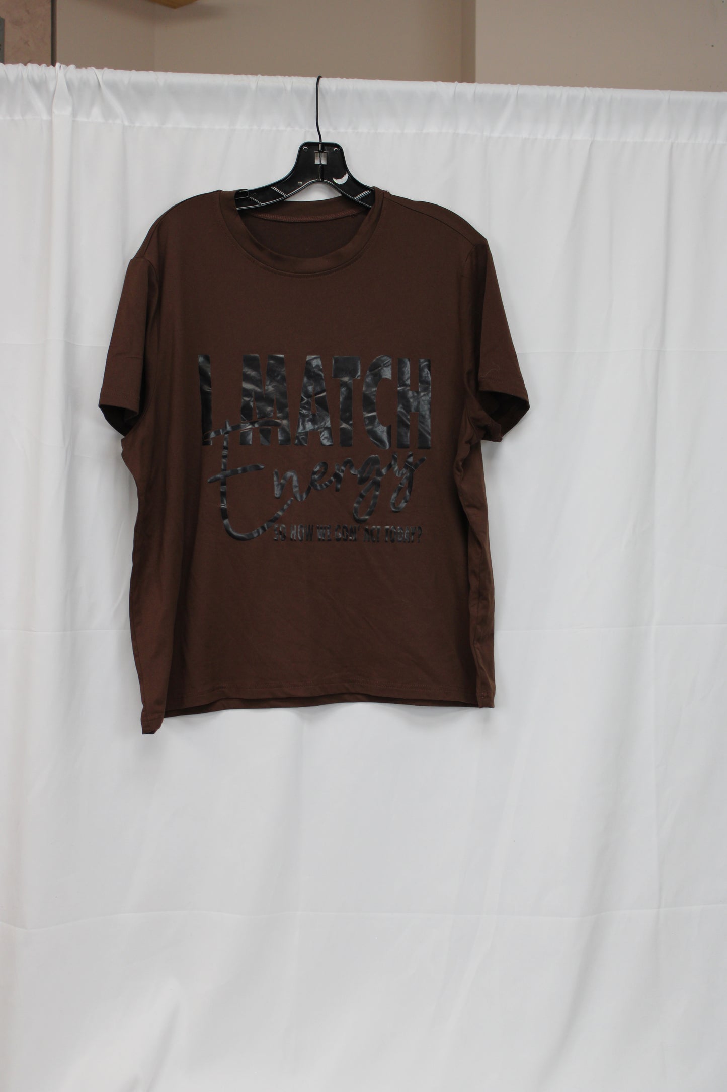 SHIEN Curve I match Energy Short Sleeve T-Shirt, Brown, Women’s XL