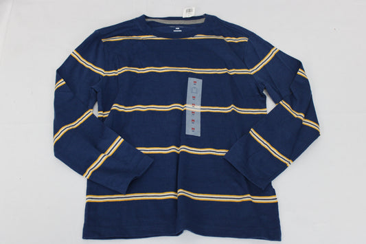 Old Navy Striped Long Sleeve, Blue/Yellow, Boys M