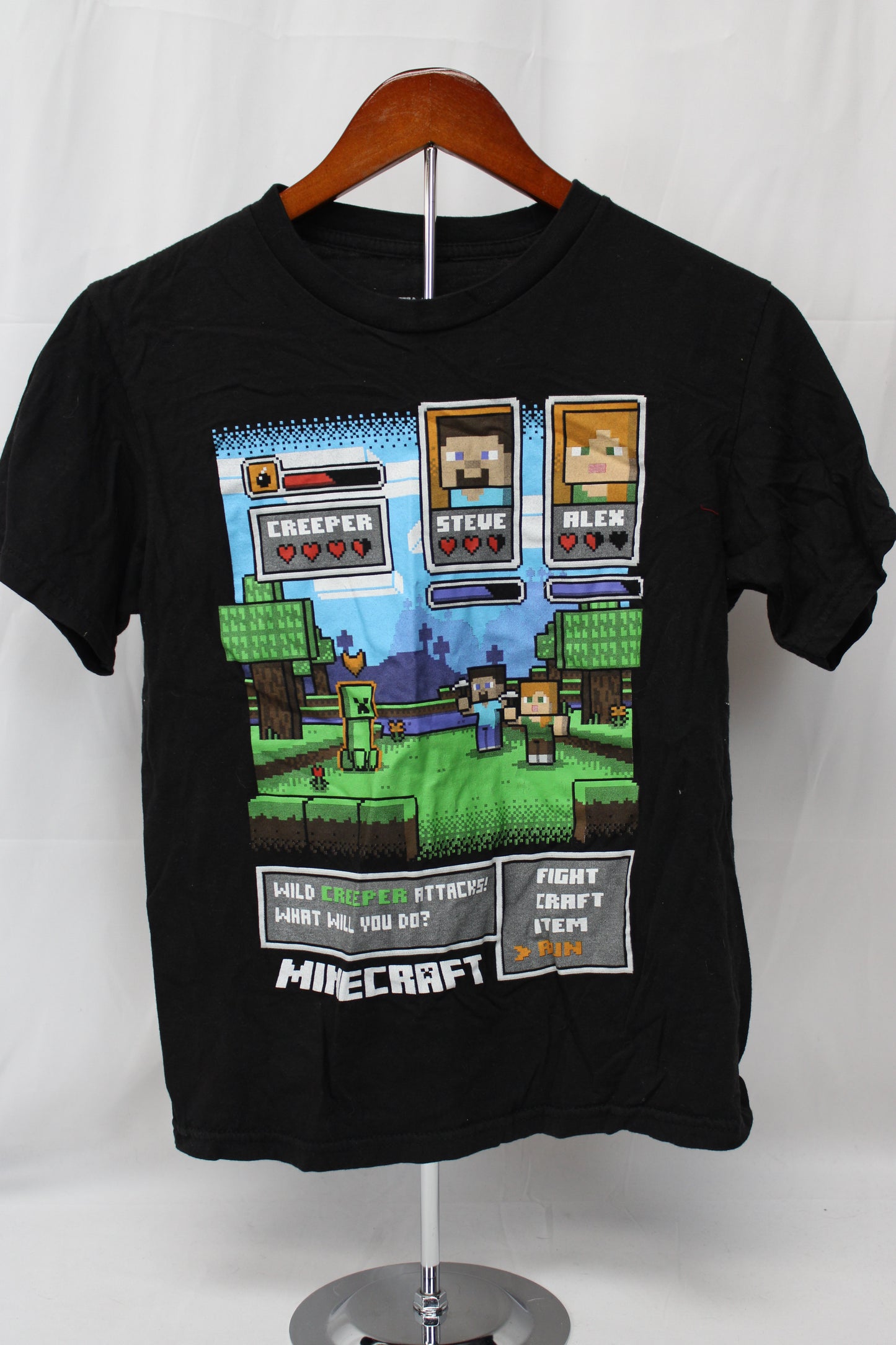 MoJang Minecraft T-Shirt, Black, Youth M