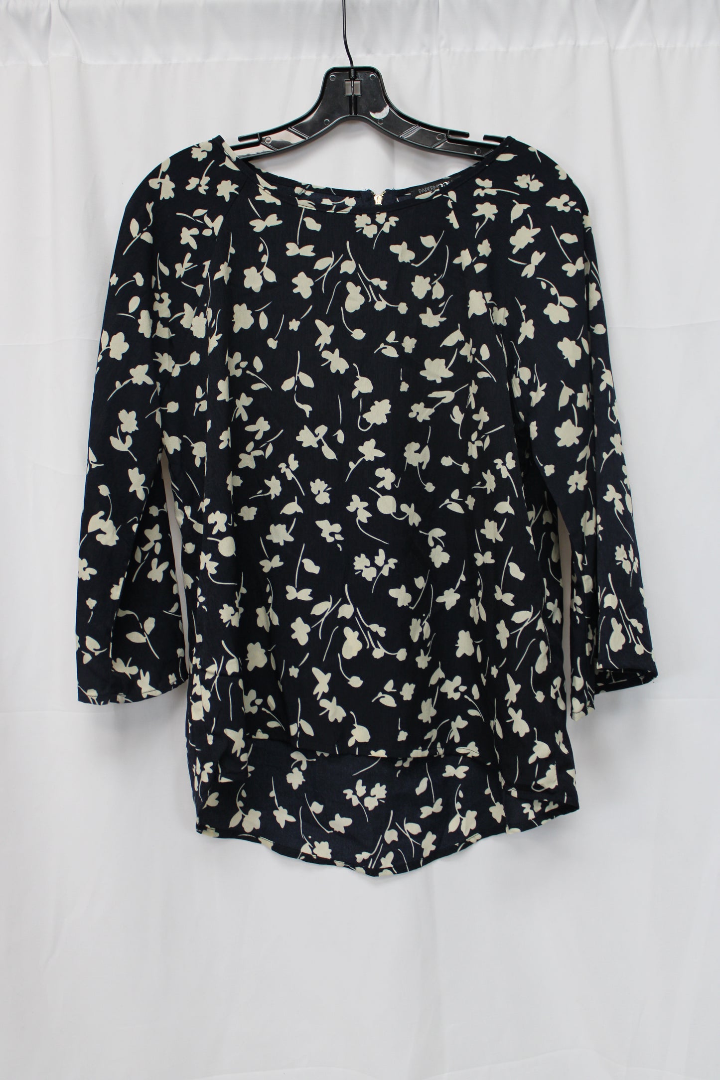 Paper Moon Floral Print Quarter Length Blouse, Blue, Women’s S