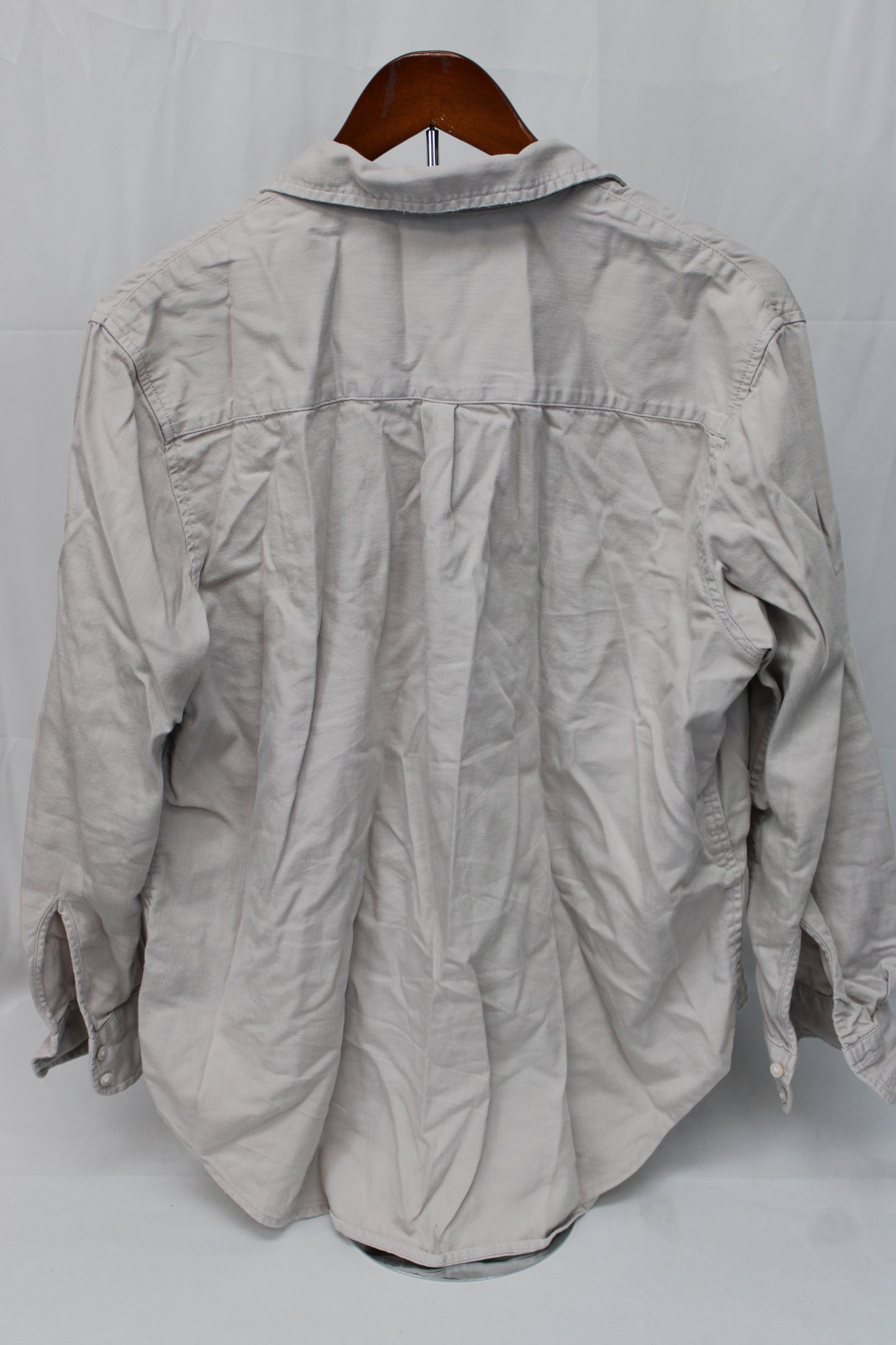 Aerie Button Down Beige Shirt, Mens M