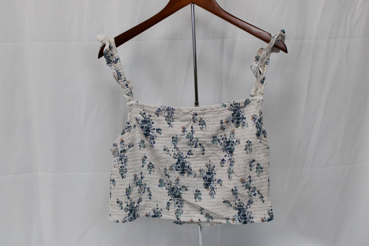 Ana Floral Ribbed Cropped Tank Top, Women’s XXL