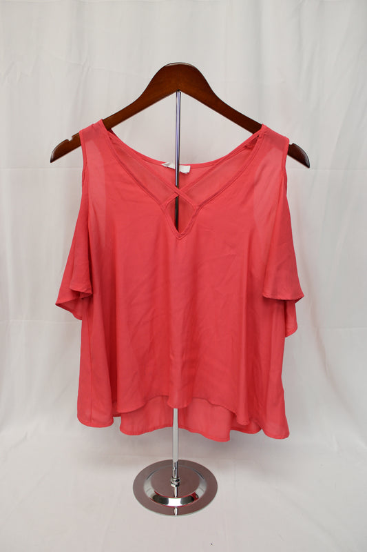 Lush Coral Blouse, Women’s L