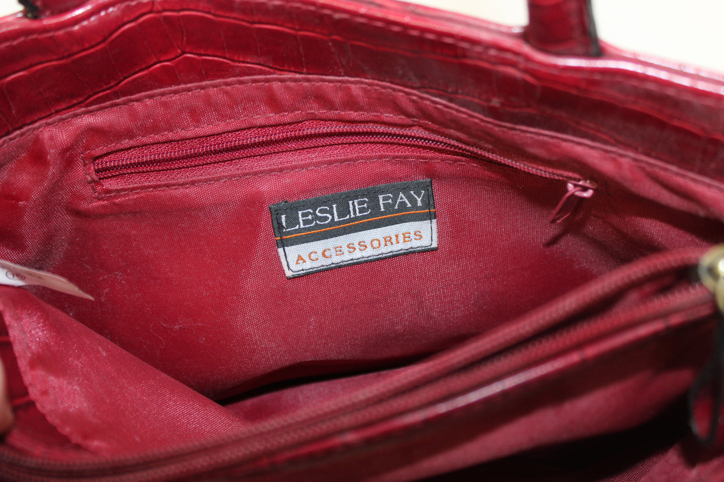 Leslie Fay Accessories Red Leather Purse