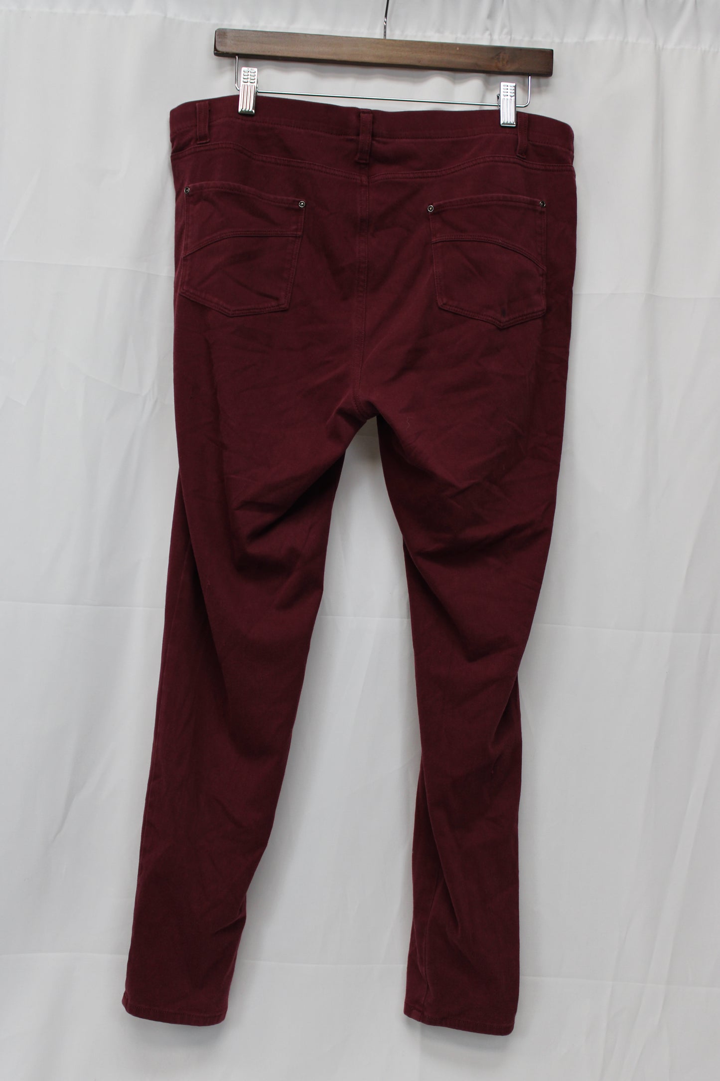 Faded Glorly Jeggings, Burgundy, Women’s XL