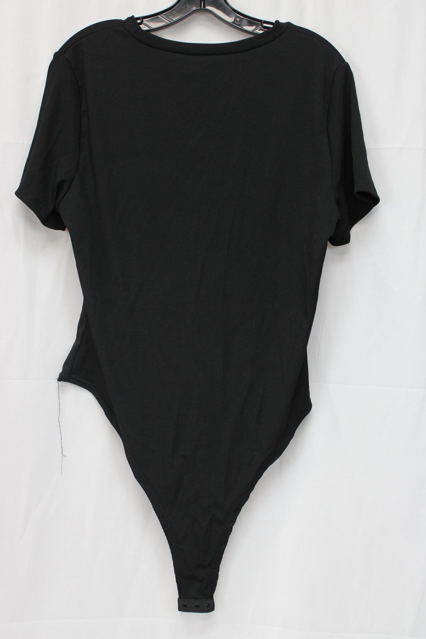 SHIEN Curve Short Sleeve Body Suit, Black, Women’s XXL
