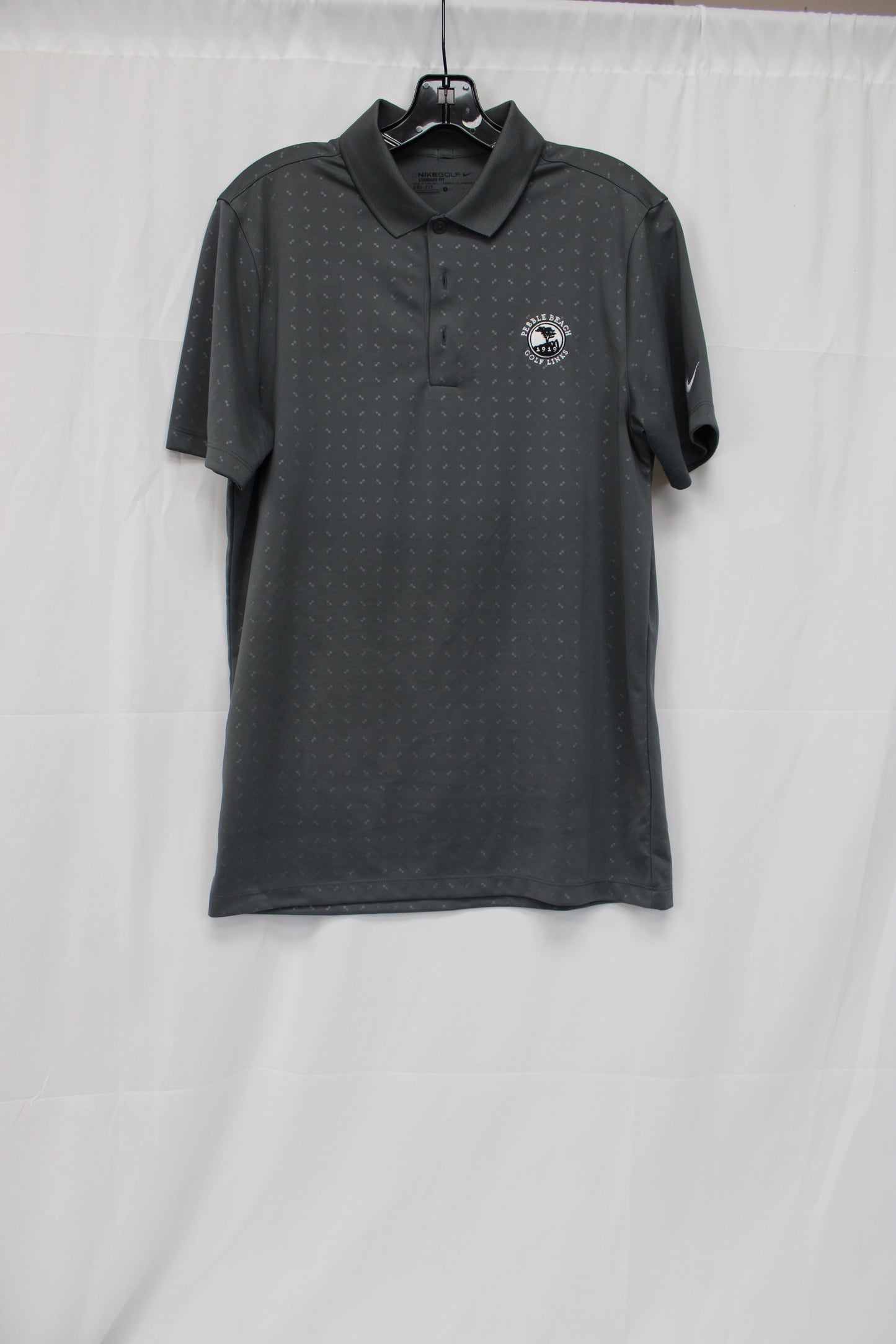 Nike Golf Standard Fit Pebble Beach Polo, Gray, Men’s S