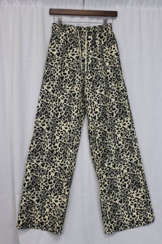 Women’s Leopard Print Drawstring Pants, Women’s XL