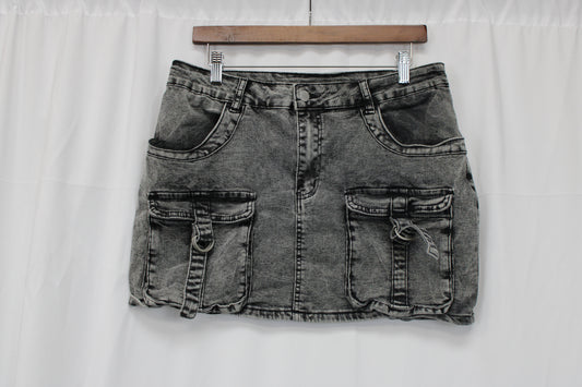 SHIEN Denim Skirt, Gray, Women’s XL
