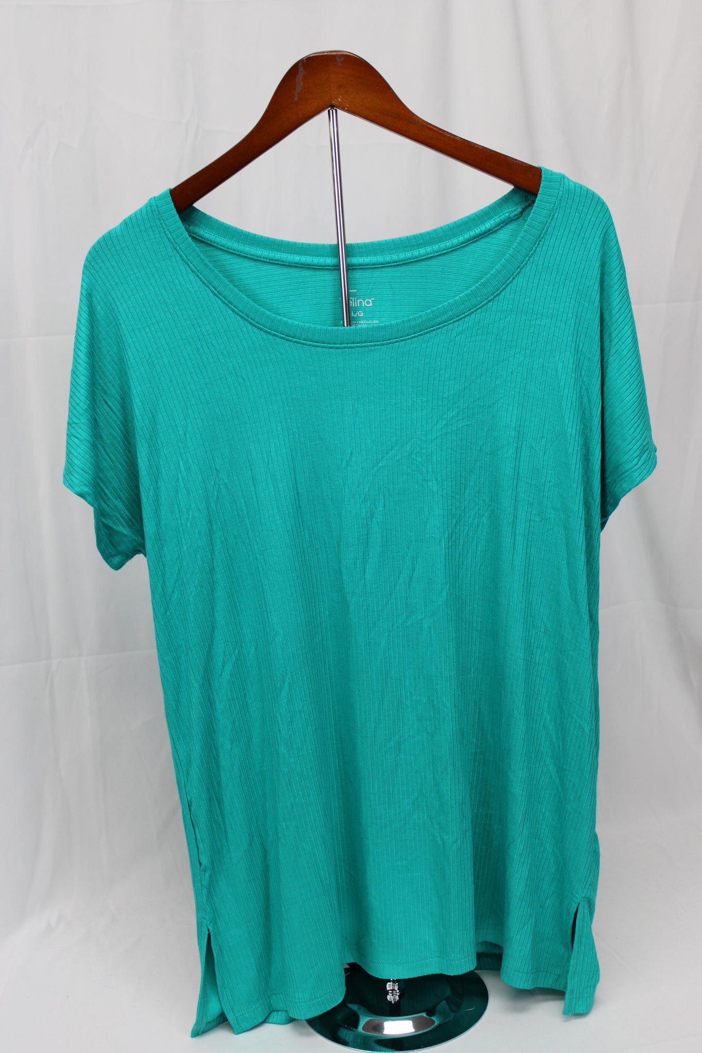 Felina Short Sleeve Top, Blue,Women’s L