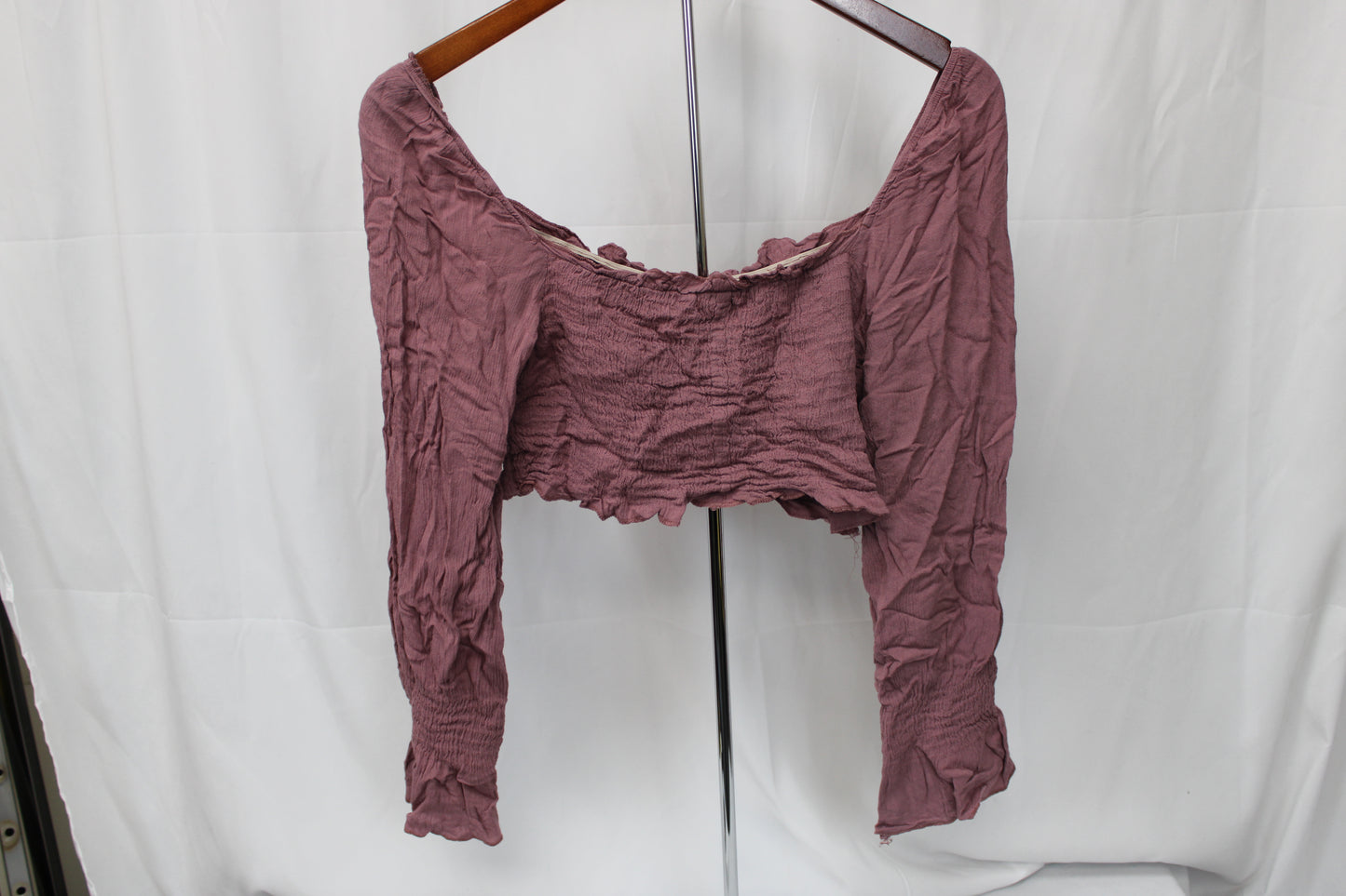 Sim & Sam Cropped Blouse, Mauve, Women’s S