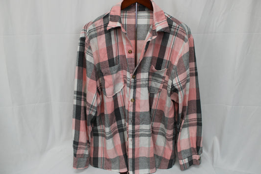 Women’s Pink and Gray Flannel, L