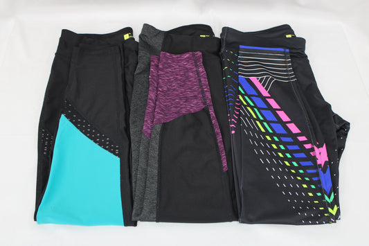 Xersion Athletic Legging Bundle(3), Black, Women’s L