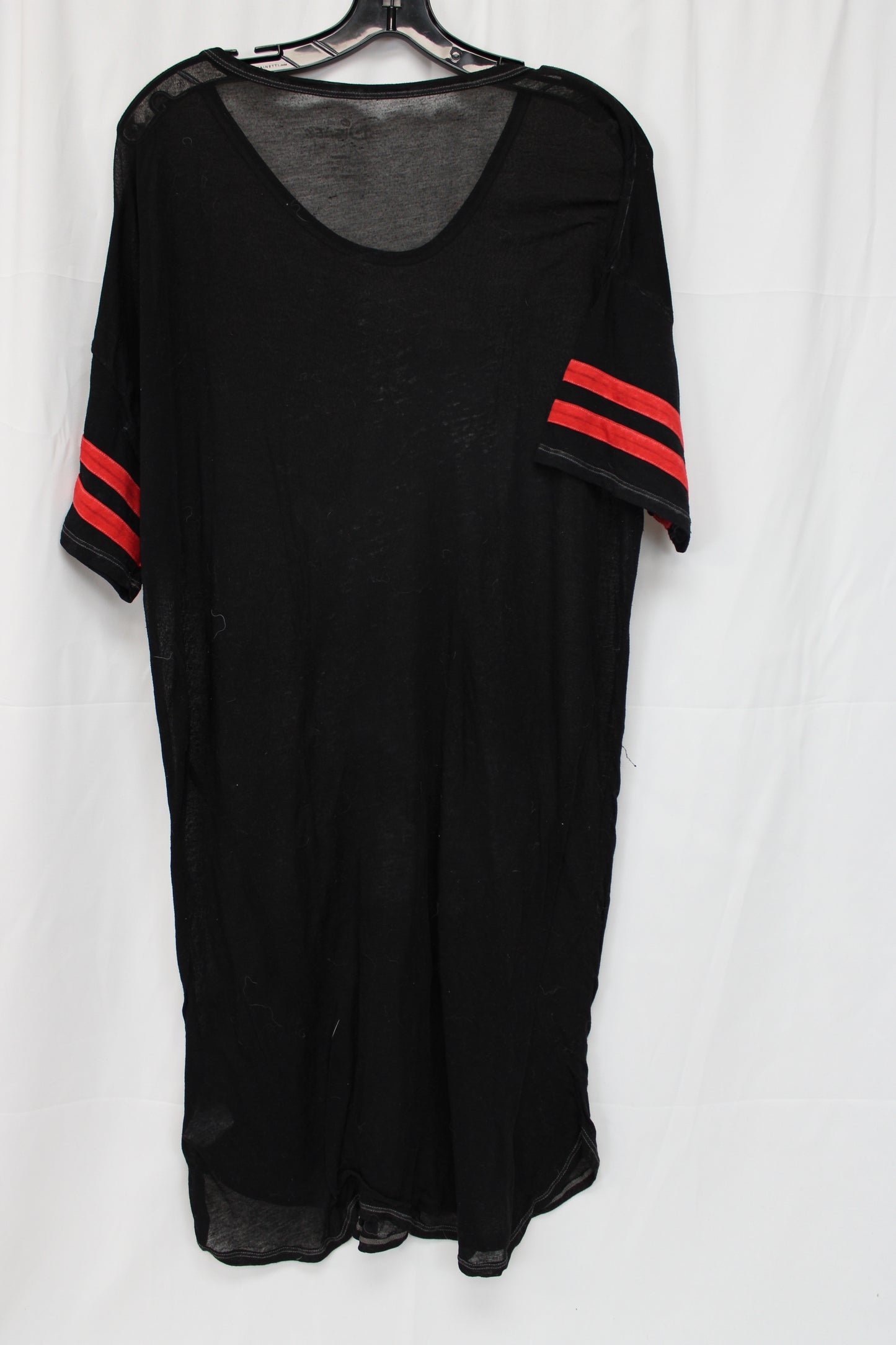 Disney Mickey Mouse Sheer T-Shirt Dress, Black/Red, Women’s XXL