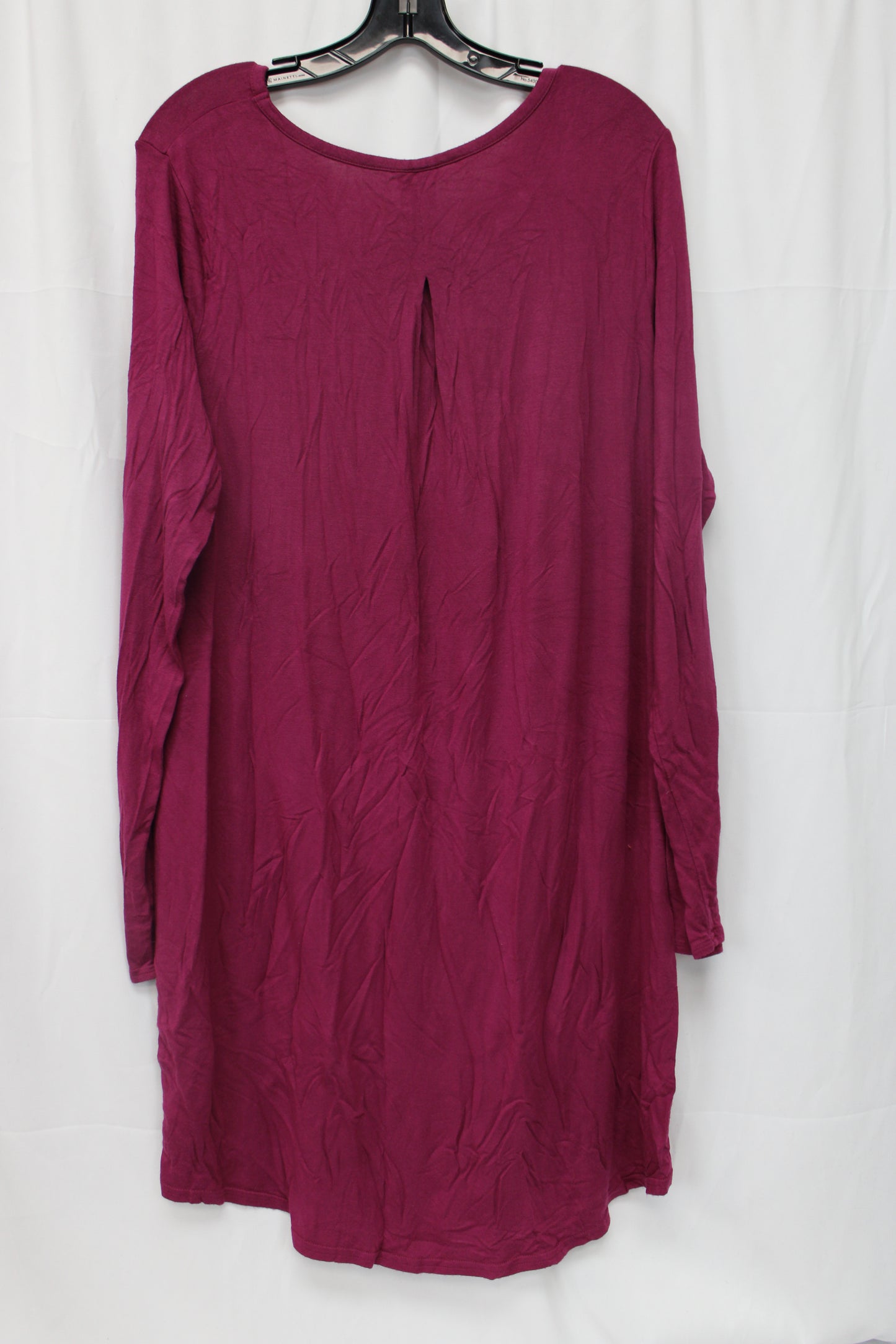 Gilligan & Omalley Long Sleeve Shirt Dress, Pink, Women’s XL