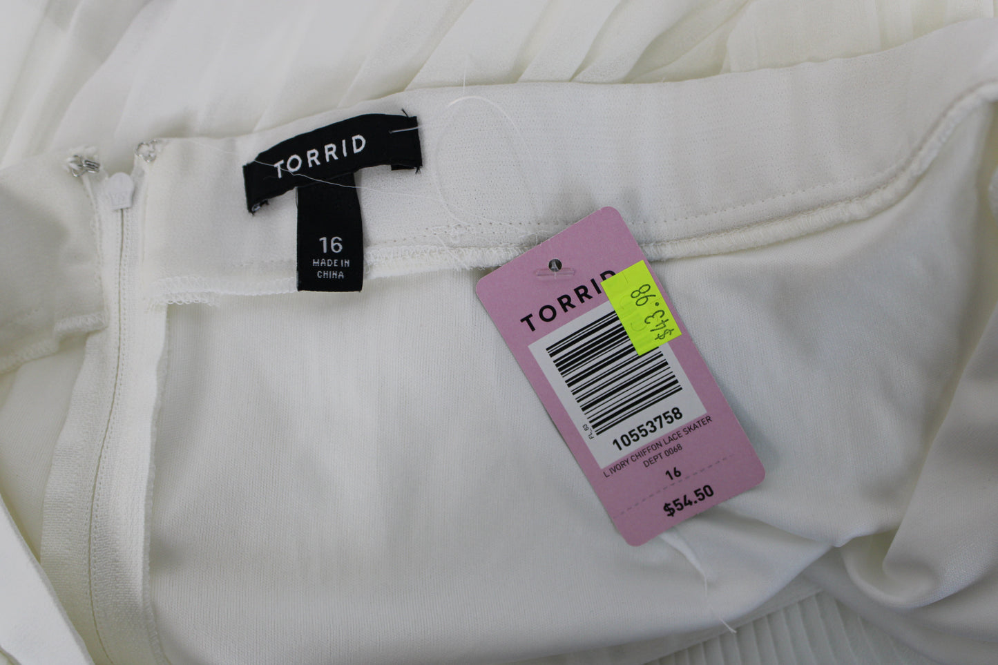 Torrid Lace Skirt, White, Women’s 16