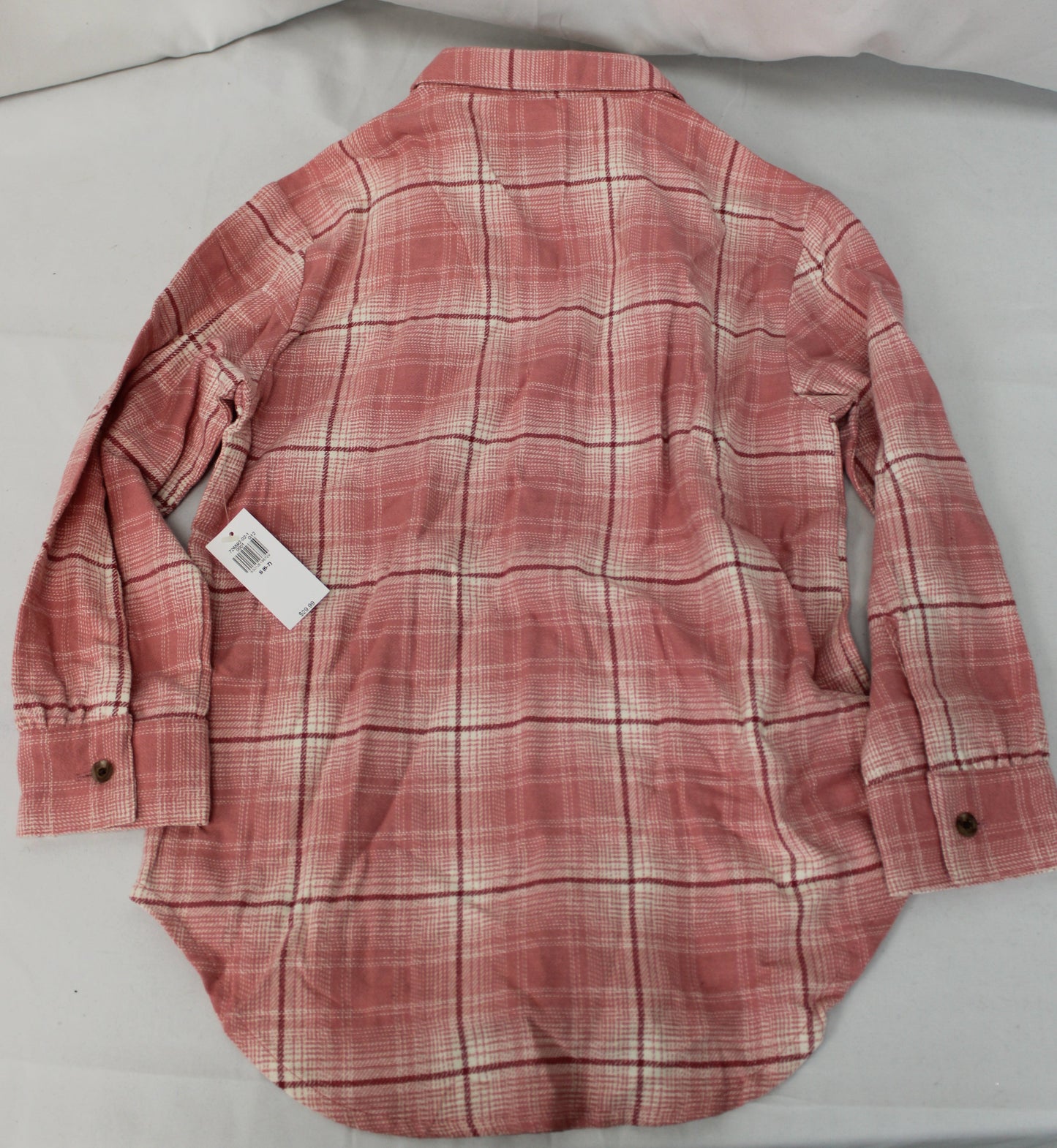 Old Navy Plaid Flannel, Pink, Girls S (6/7)
