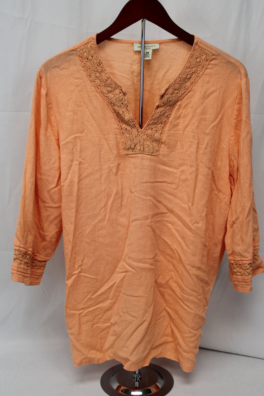 Appleseed’s Blouse, Peach, Women’s XL