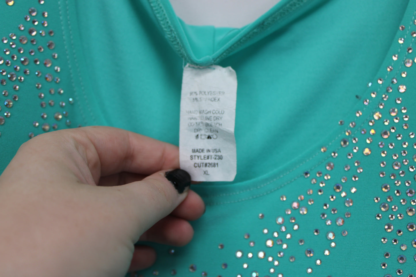 Women’s Sleeveless Sequin Flowy Blouse, Blue, XL