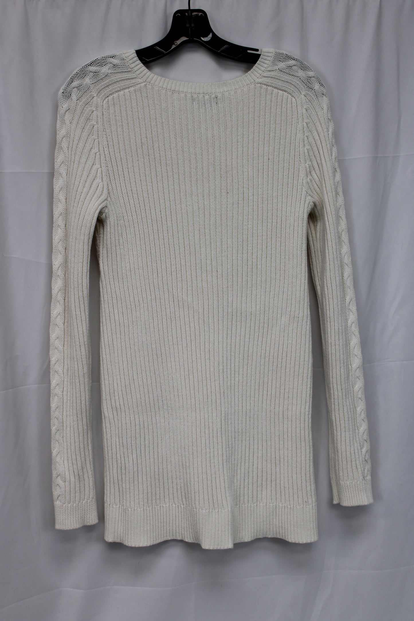 Nautica Long Sleeve Knit Sweater Dress, White, Women’s M