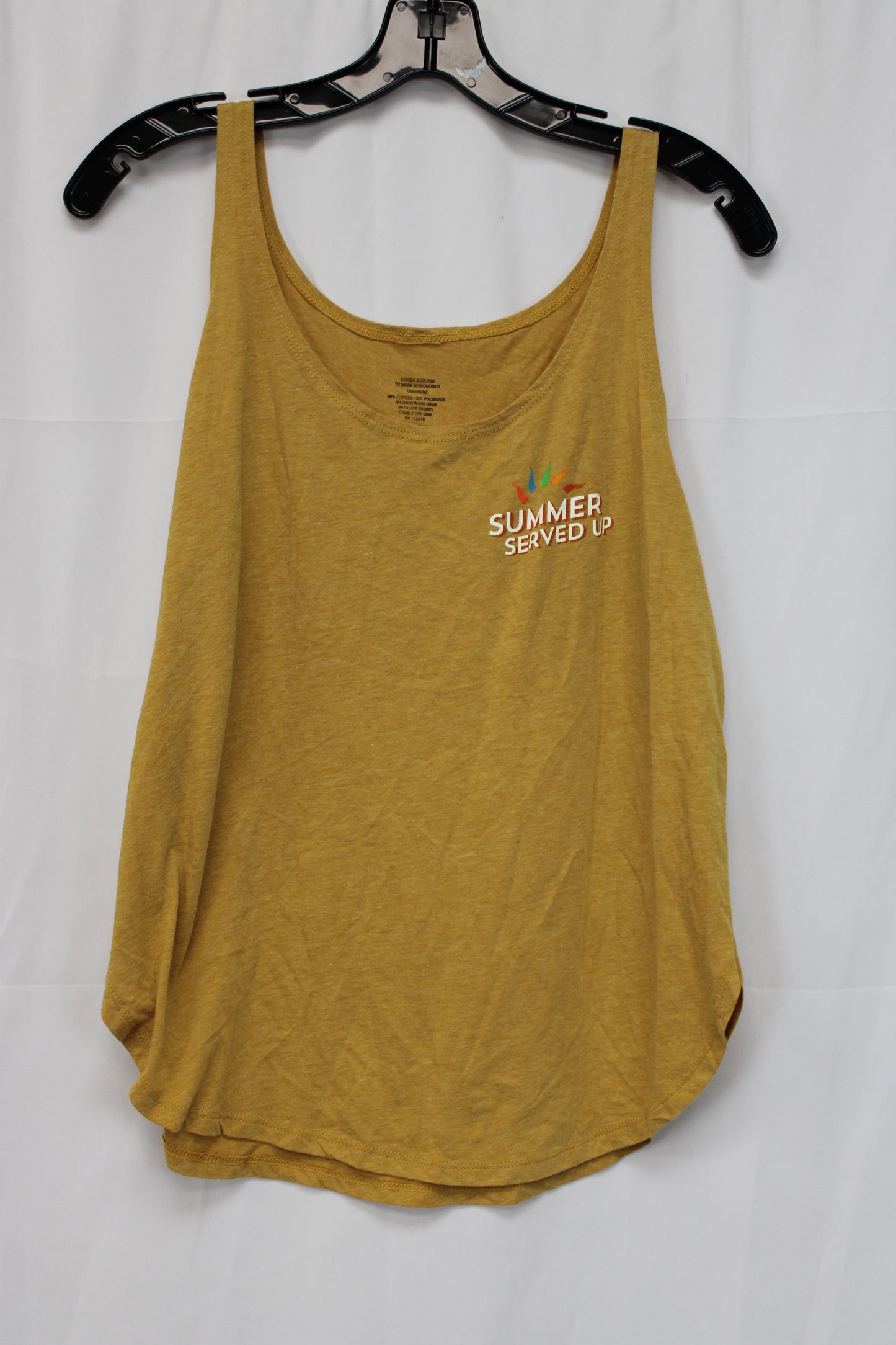 Women’s Summer Served Up Liquor Tank Top, Yellow, L