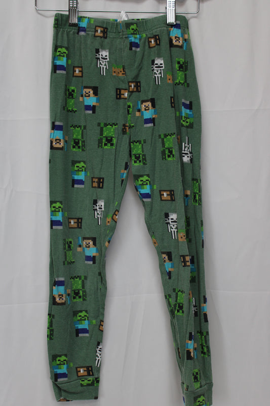 Minecraft Pajama Pants, Green, Youth L