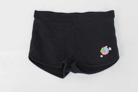 Okie Dokie Peace Sign Shorts, Black, Girls 5T