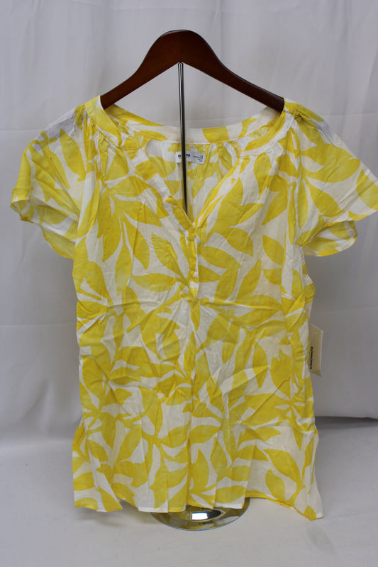Sonoma Short Sleeve Blouse, Yellow, Women’s XL