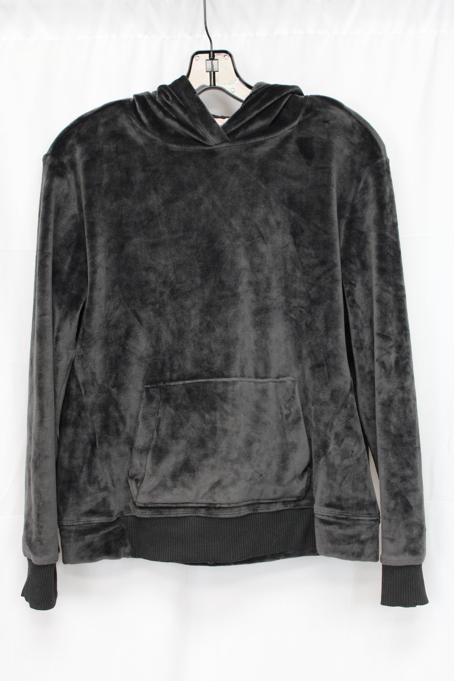 Wonder Nation Velvet Hoodie, Black, Youth XXL