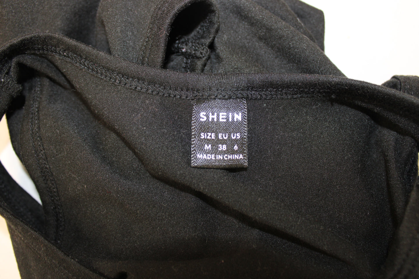 SHIEN Cropped Tank Top, Black, Women’s M