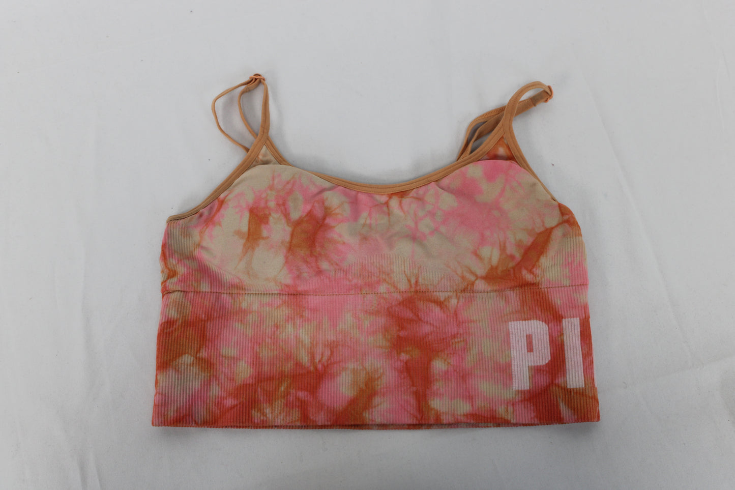 PINK Active Tie Dye Sports Bra, Orange, Women’s XS